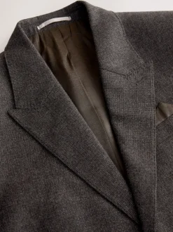 Next Marron - Veste de Costume Coupe ajustée Signature Cerruti en laine italienne à dents de chiot Best