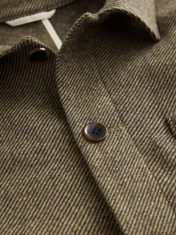 Next Marron - Veste en sergé texturé élégant avec laine Outlet