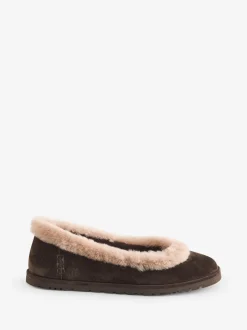 UGG Marron cacao - Chaussons plats Zora Ballet Hot
