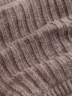 Next Marron café - Ensemble Bonnets et snood à pompon 2 Pieces (1-16ans) Clearance