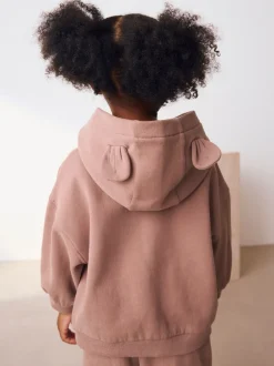 Next - Sweat à capuche zippé (3mths-7yrs) Marron café Outlet