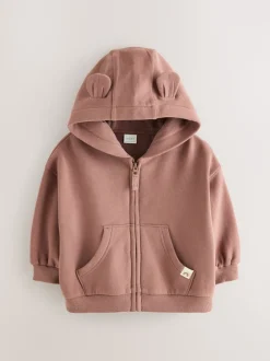 Next - Sweat à capuche zippé (3mths-7yrs) Marron café Outlet