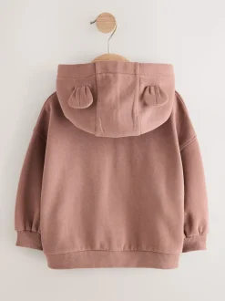 Next - Sweat à capuche zippé (3mths-7yrs) Marron café Outlet
