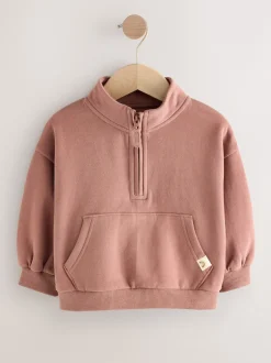 Next - Sweat-shirt à col zippé (3mois-7ans) Marron café Hot