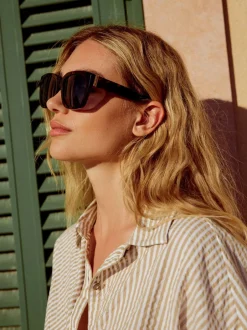 Next Marron écaille de tortue - Lunettes de soleil carrées en acétate Sale