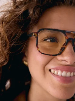 Next Marron écaille de tortue - Lunettes de soleil carrées