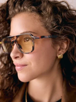 Next Marron écaille de tortue - Lunettes de soleil carrées