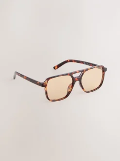 Next Marron écaille de tortue - Lunettes de soleil carrées
