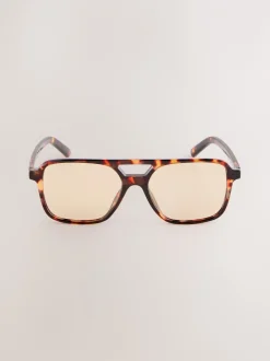 Next Marron écaille de tortue - Lunettes de soleil carrées