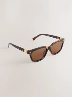 Next Marron écaille de tortue - Lunettes de soleil carrées