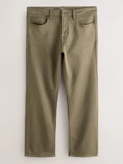 Next Marron champignon - - Jeans stretch de confort Ajustement droit New