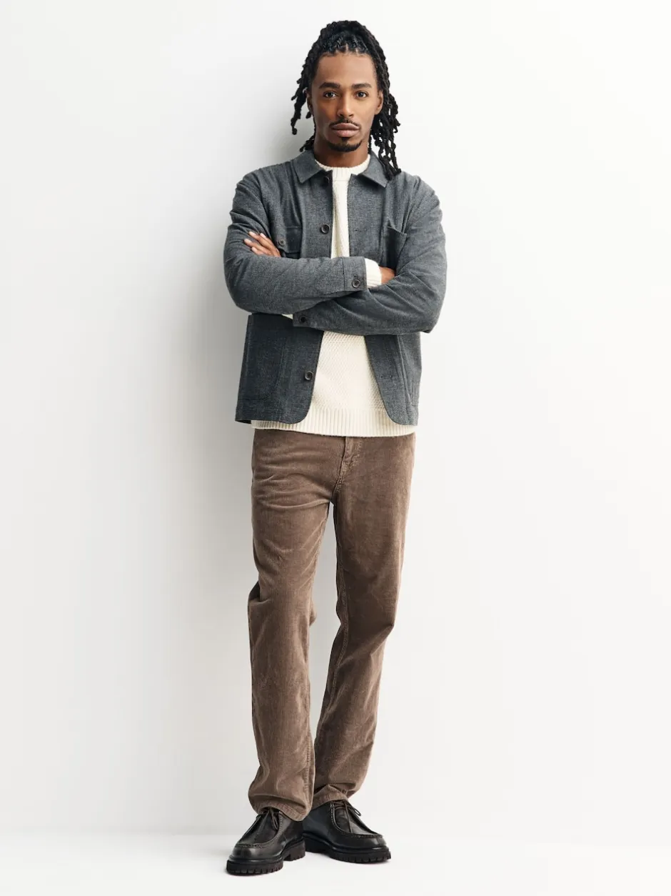 Next Marron champignon - Pantalons extensible à 5 poches en velours côtelé Sale