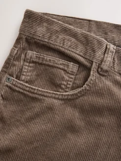 Next Marron champignon - Pantalons extensible à 5 poches en velours côtelé Sale