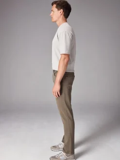 Next - Slim Fit (Slim Fit) - Jeans stretch de confort Marron champignon Discount