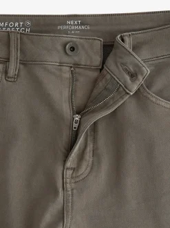 Next - Slim Fit (Slim Fit) - Jeans stretch de confort Marron champignon Discount