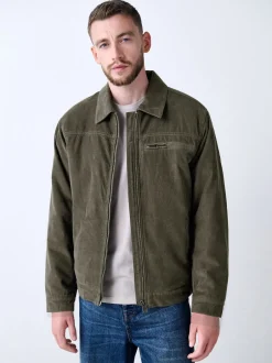 Next Marron champignon - Veste doublée en velours côtelé et en peau de mouton Online