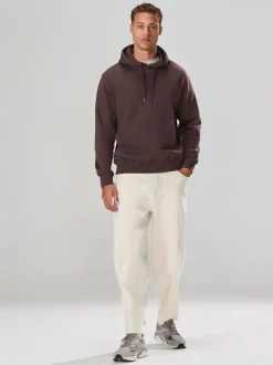 Next - Ajustement régulier - Sweat-shirt à capuche en jersey riche en coton épais Marron chocolat Hot