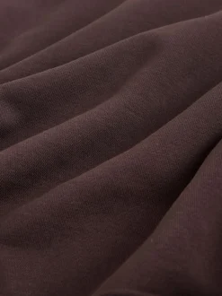 Next - Ajustement régulier - Sweat-shirt à capuche en jersey riche en coton épais Marron chocolat Hot