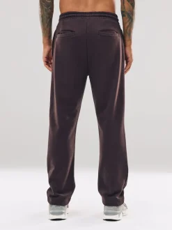 Next - Ajustement droit - Pantalon de jogging épais décontracté à dos brossé Marron chocolat Hot