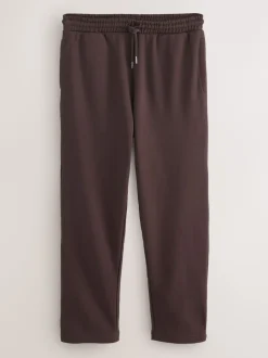 Next - Ajustement droit - Pantalon de jogging épais décontracté à dos brossé Marron chocolat Hot