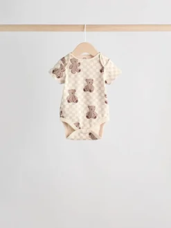 Next Marron chocolat - Bébé Manches courtes Bodysuits 5 Pack Sale