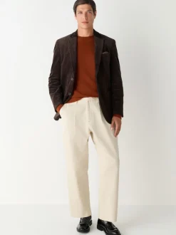 Next Marron chocolat - Blazer en velours côtelé Discount