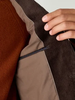 Next Marron chocolat - Blazer en velours côtelé Discount