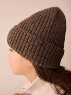 Next - Bonnet moelleux (1-16ans) Marron chocolat Clearance