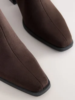 Next Marron chocolat - Bottes de cow-boy western Chelsea Style Clearance