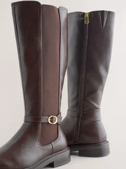 Next Marron chocolat - Bottes d’équitation Forever Comfort® à boucle Outlet