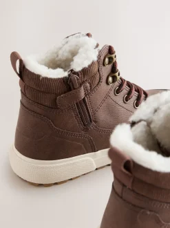 Next Marron chocolat - Bottes hautes à doublure chaude Online