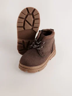 Next Marron chocolat - Bottes lacets Outlet