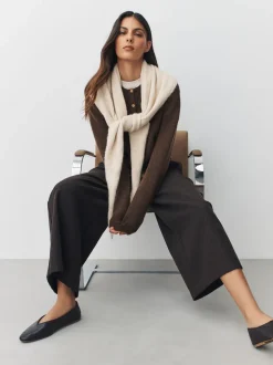 Next - Cardiganen maille col rond Marron chocolat Outlet