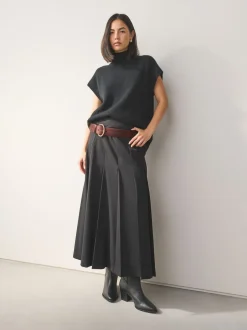 Next Marron chocolat - Ceinture en satin avec boucle en diamant Clearance