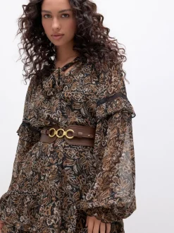 Next Marron chocolat - Ceinture corset large Sale