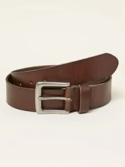 Fat Face Marron chocolat - Ceinture en cuir uni Online