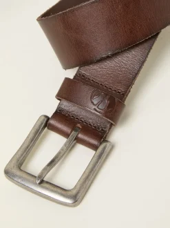 Fat Face Marron chocolat - Ceinture en cuir uni Online