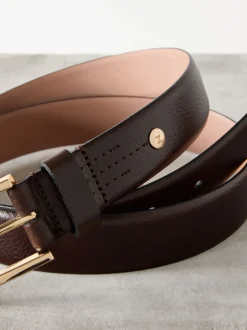 Next Marron chocolat - Ceinture N. Premium Made In Italie en Cuir New