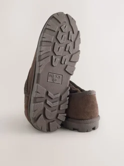Next Marron chocolat - Chaussons en daim Best