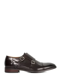 Dune London Marron chocolat - Coupe classique - Satchin Flex Sole Toecap Monk Shoes