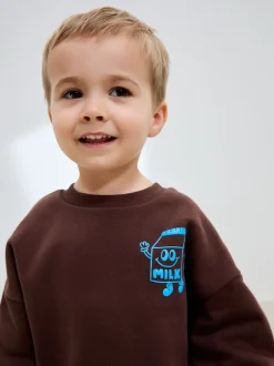 Next Marron chocolat - Ensemble sweat et Joggings imprimé à Col rond (3mois-7ans) Best