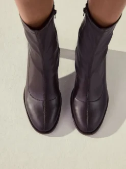 Next Marron chocolat - Forever Comfort® Bottes/Bottines chaussettes à bout rond