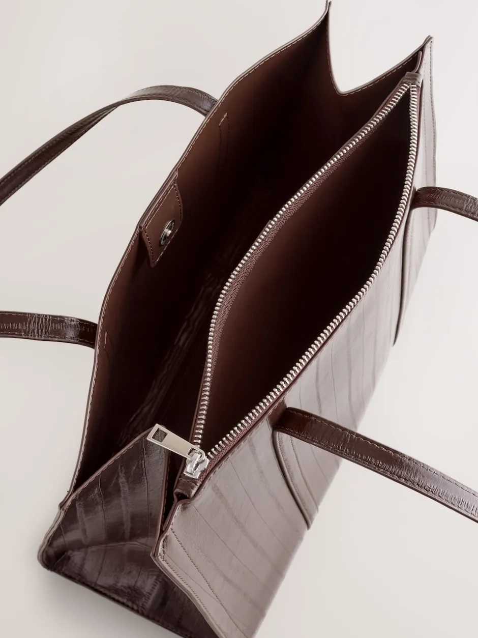 Next Marron chocolat - Fourre-tout structuré Best