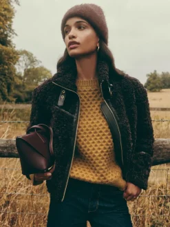 Friends Like These Marron chocolat - veste en Borg zippée Hot