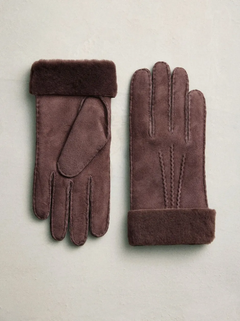 Next Marron chocolat - Gants N. Premium en cuir et peau de mouton Best