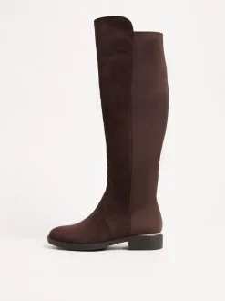 Lipsy Marron chocolat - Bottes décontractées élastiques en faux daim Hot