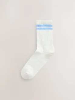 Next - Lot de 3 Chaussettes de sport côtelées à semelle Coussinée avec soutien de la voûte plantaire Marron chocolat Outlet