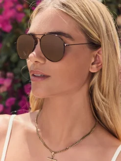 Next Marron chocolat - Lunettes de soleil aviateur classiques Best