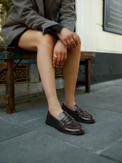 Next Marron chocolat - Mocassins Forever Comfort® à bout rond