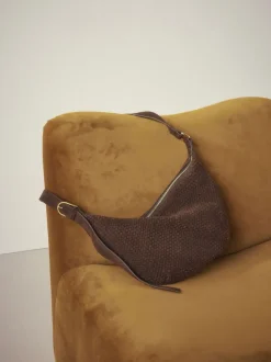 Next Marron chocolat - N. Premium sac bandoulière en Daim tissé Clearance